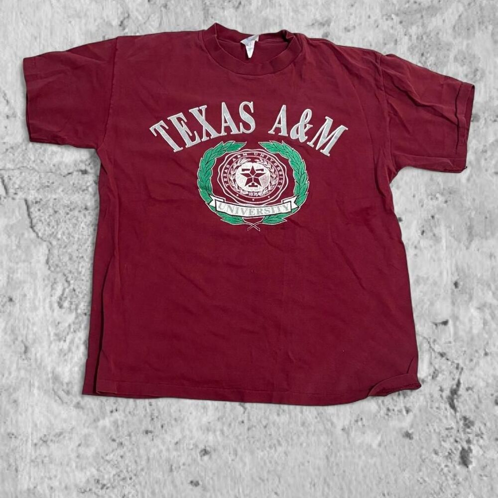 Logo-7 Men's Burgundy and Red T-shirt